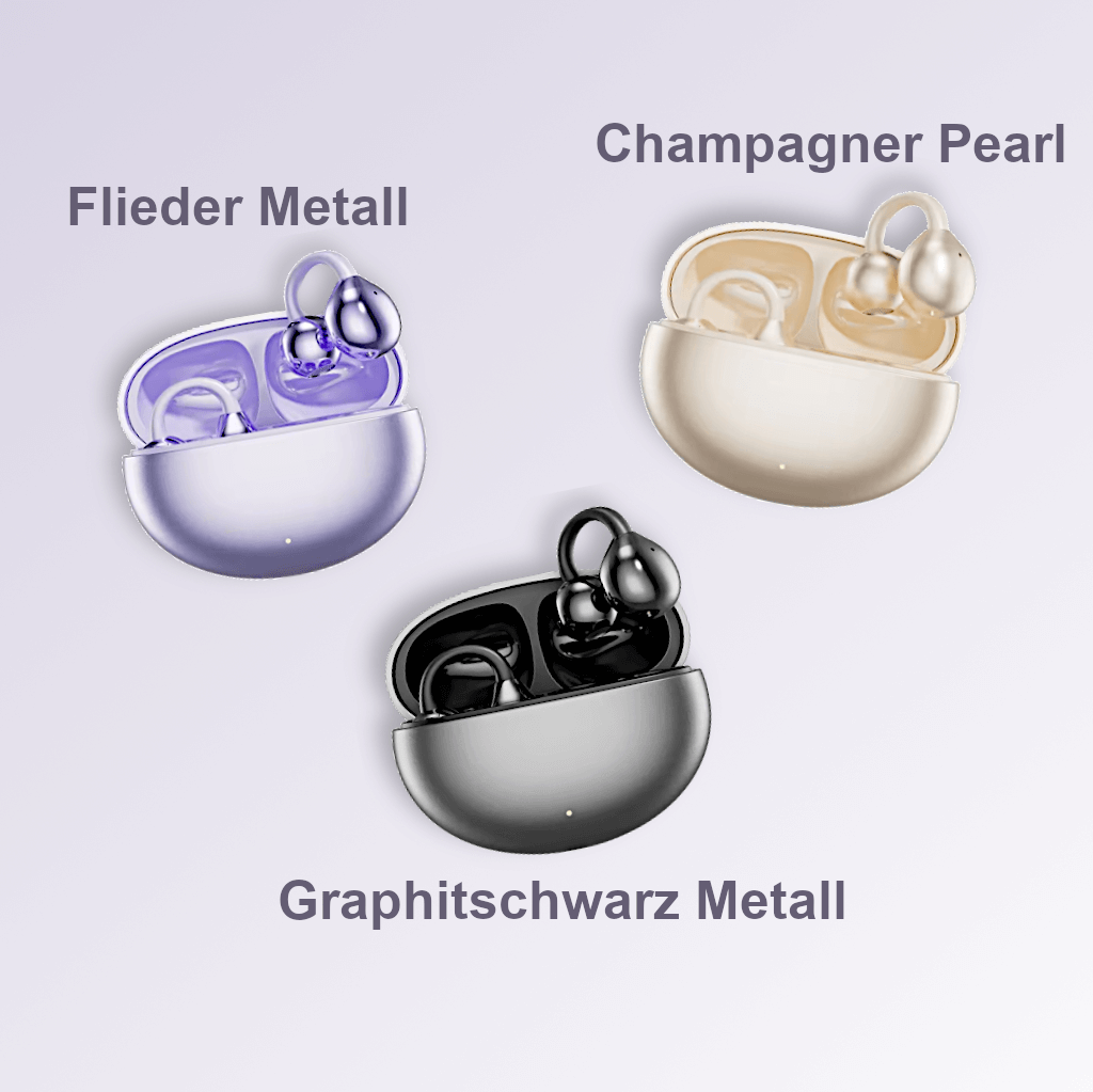 AURASENSE SOUNDCLIP  - Open Ear Kopfhörer            -KI  Anrufe - Ultraleicht       - Kristallklarer Klang