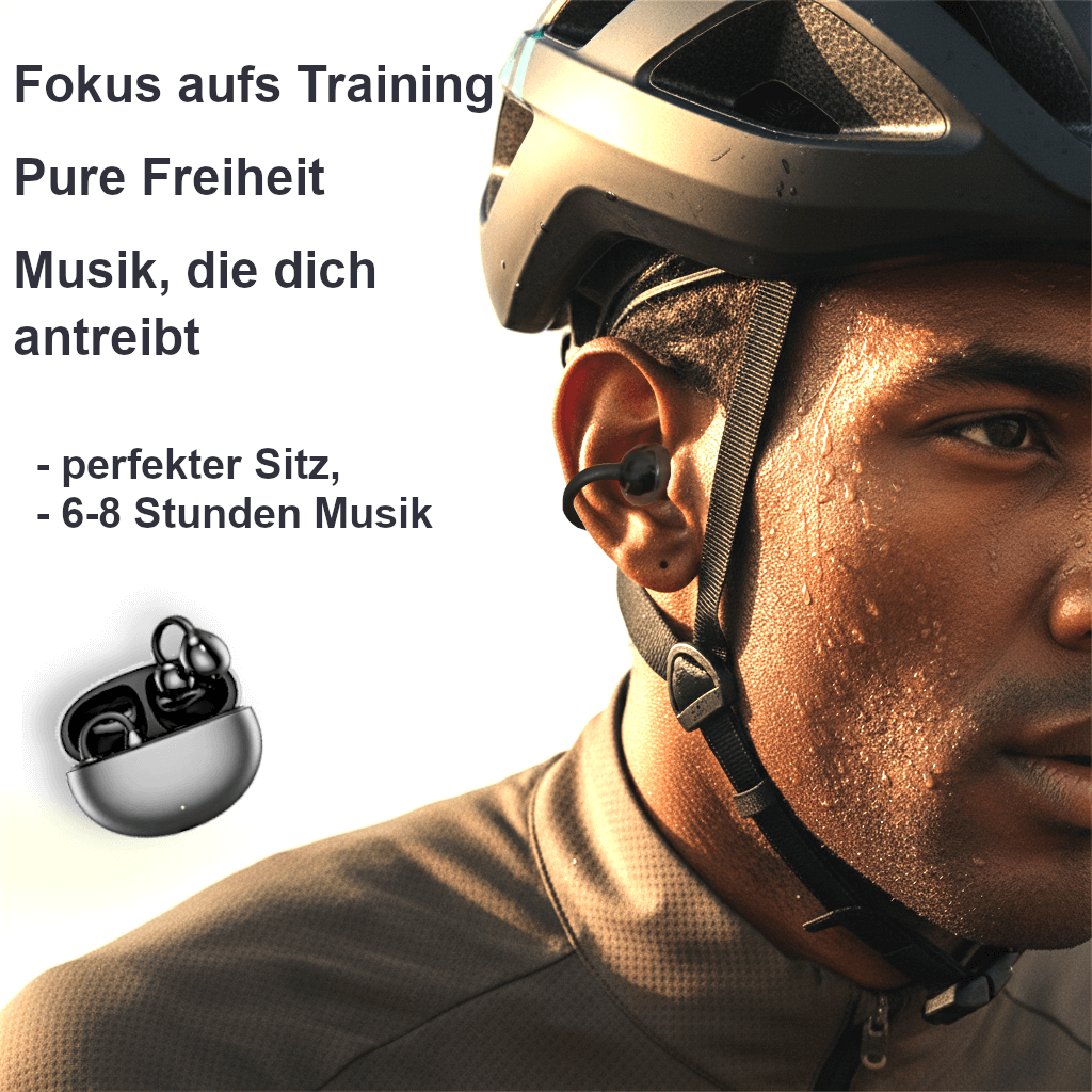 AURASENSE SOUNDCLIP  - Open Ear Kopfhörer            -KI  Anrufe - Ultraleicht       - Kristallklarer Klang