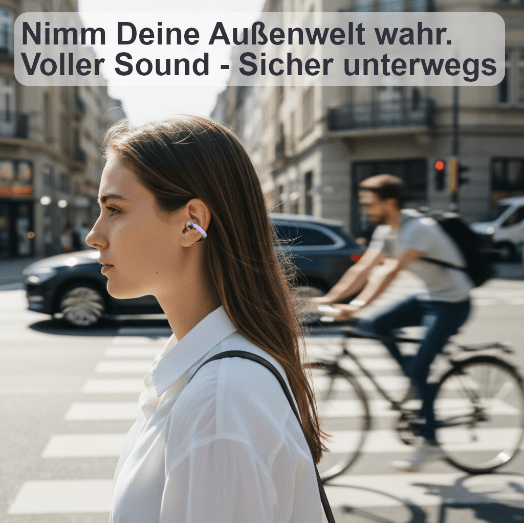 AURASENSE SOUNDCLIP  - Open Ear Kopfhörer            -KI  Anrufe - Ultraleicht       - Kristallklarer Klang